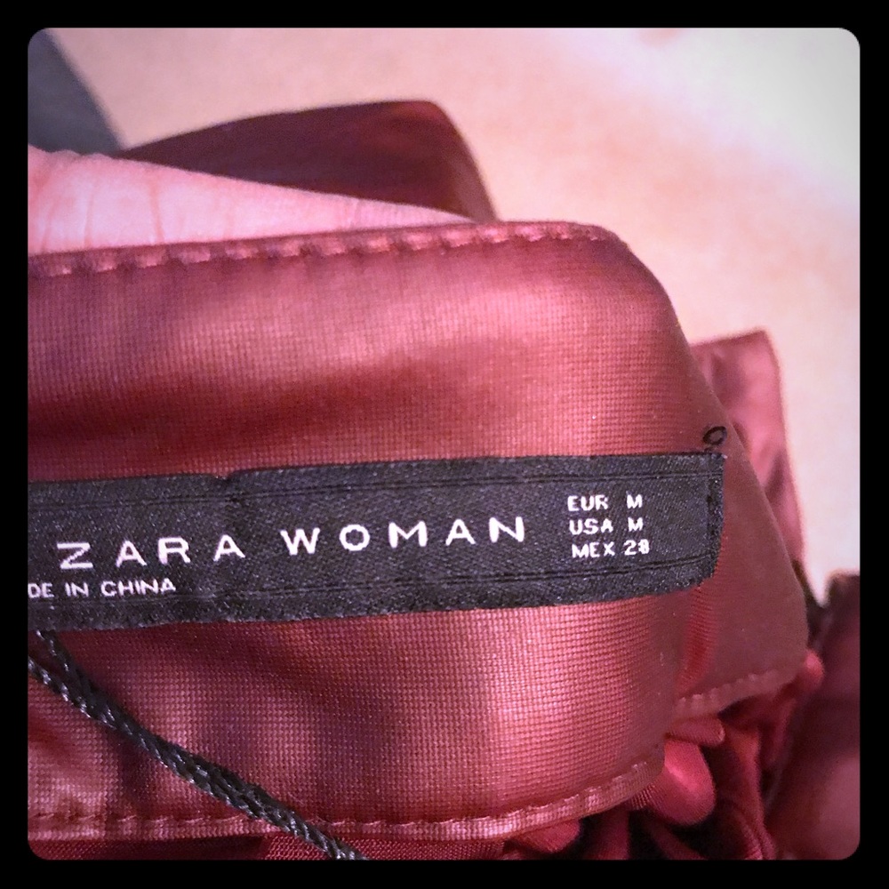 Oxblood Faux Leather Skirt